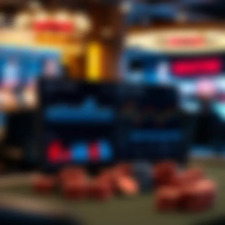 Digital interface showcasing poker analytics