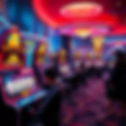 A vibrant virtual casino environment showcasing Pop Slots gameplay.