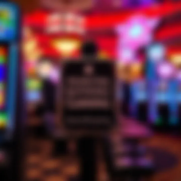 Responsible gaming signage in a casino