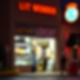 Local lottery ticket vendor storefront