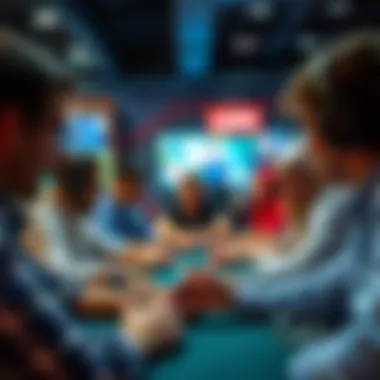 A diverse group of players engaging with online gambling experiences