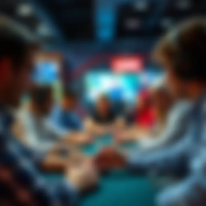 A diverse group of players engaging with online gambling experiences