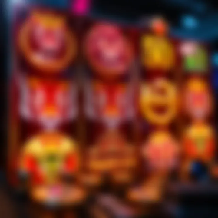 Close-up of unique slot symbols featuring mythical themes