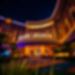 Stunning architectural view of Resort World Casino showcasing its modern design