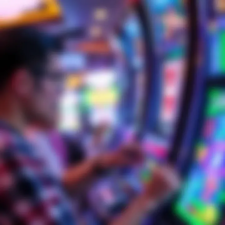 Player Experience with Modern Slots Close-up on a player engaging with a modern slot machine