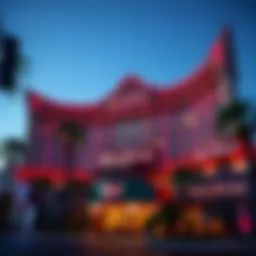 Stunning exterior view of Rock Hotel Las Vegas showcasing its unique architecture