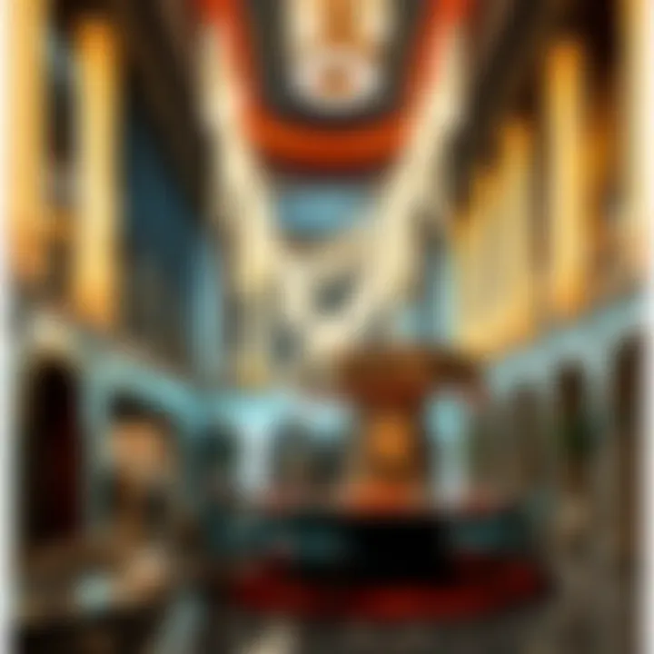 Luxurious Interior Lobby of Rock Hotel Luxurious interior lobby of Rock Hotel Las Vegas featuring elegant design