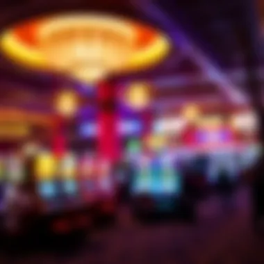 Vibrant Gaming Atmosphere Interior gaming floor bustling with excitement and various gaming options