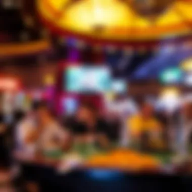 A lively setting capturing the spirit of Las Vegas