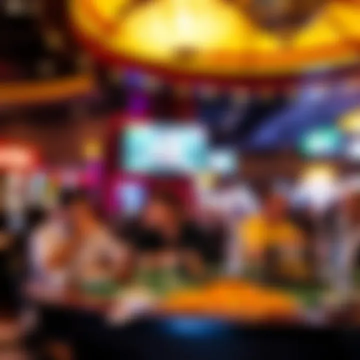 A lively setting capturing the spirit of Las Vegas