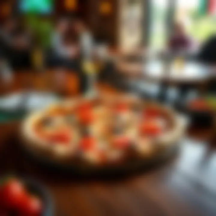 Vibrant Italian pizza on a wooden table with fresh ingredients