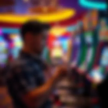 Using Mobile Device for Slot Machine Locator A player using a mobile device to find slot machines in a casino