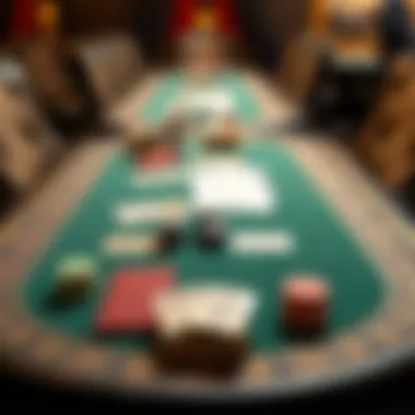 A table setting with Spades cards laid out, demonstrating a two-player setup.