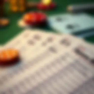 A detailed view of betting slips and odds for horse racing