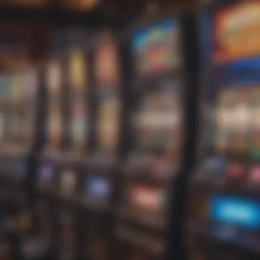 Colorful variety of slot machines