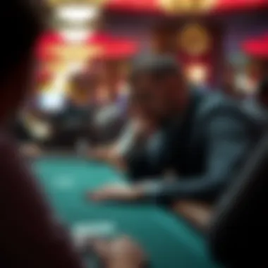 Strategic Player at the Table A strategic player deep in thought at a Texas Hold'em table