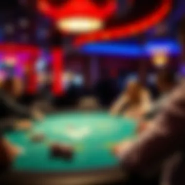 Vibrant Texas Hold'em Atmosphere The vibrant atmosphere of a Texas Hold'em table in Atlantic City