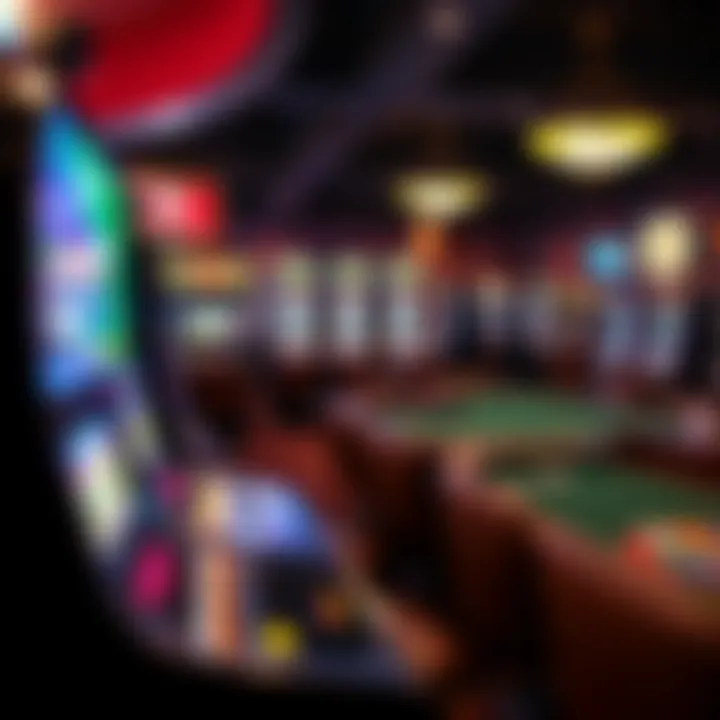 An array of gaming options available at a Finger Lakes casino, highlighting slot machines and table games.