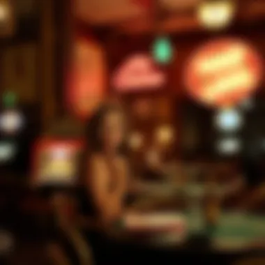 A historical representation of gambling in the Finger Lakes, including vintage signs and memorabilia.