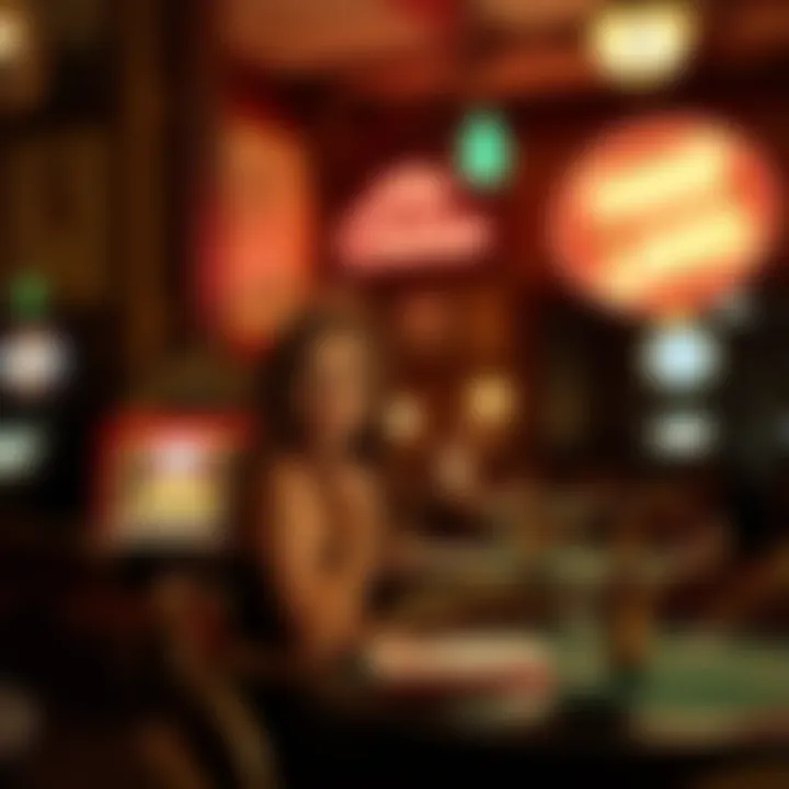 A historical representation of gambling in the Finger Lakes, including vintage signs and memorabilia.