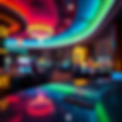 Vibrant Nightlife of Finger Lakes Casinos A panoramic view of a casino in the Finger Lakes region, showcasing its vibrant nightlife and architecture.