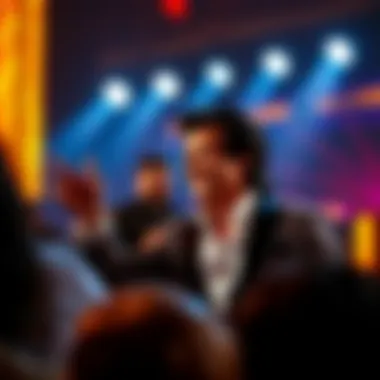 A spotlight moment featuring Donny Osmond captivating the audience with an extraordinary performance.