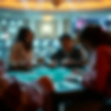 A cultural depiction of seven-card games in social settings