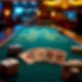 An array of seven-card game variants displayed on a table