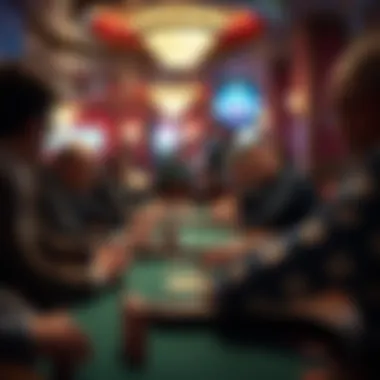 Players Engaged in a High-Stakes Game Players engaged in a high-stakes poker game, demonstrating strategy and focus