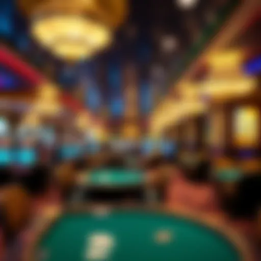 Luxurious Gaming Experience Luxurious gaming floor in a renowned casino