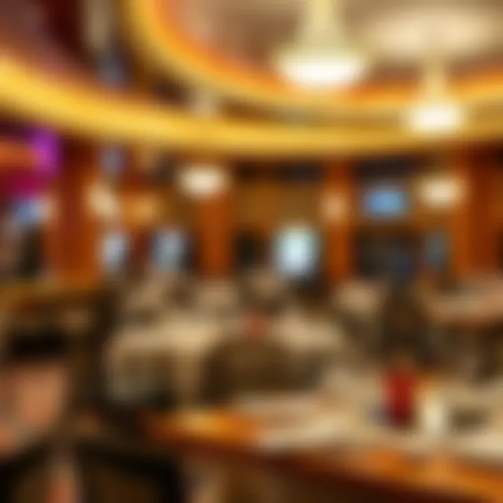 Luxurious dining area within the casino highlighting culinary offerings