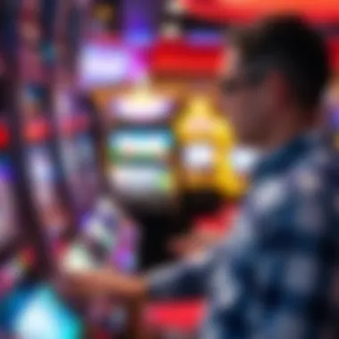 Engaging Strategies for Success at Slot Machines Close-up of a player engaging with a modern gaming machine