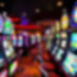 A vibrant array of modern slot machines with various themes and designs.