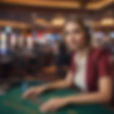 Customer support representation in an online casino.