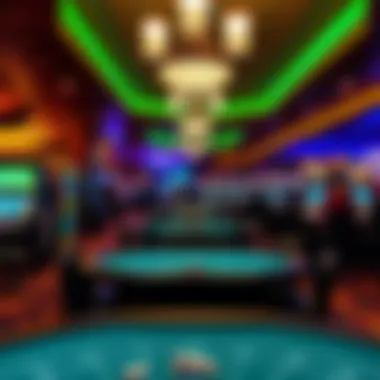 Exciting gaming floor at Turtle Creek Casino with various table games