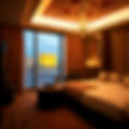 Luxurious hotel room with a view in Las Vegas