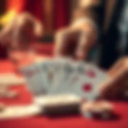 A close-up view of a card deck being shuffled, showcasing various techniques.