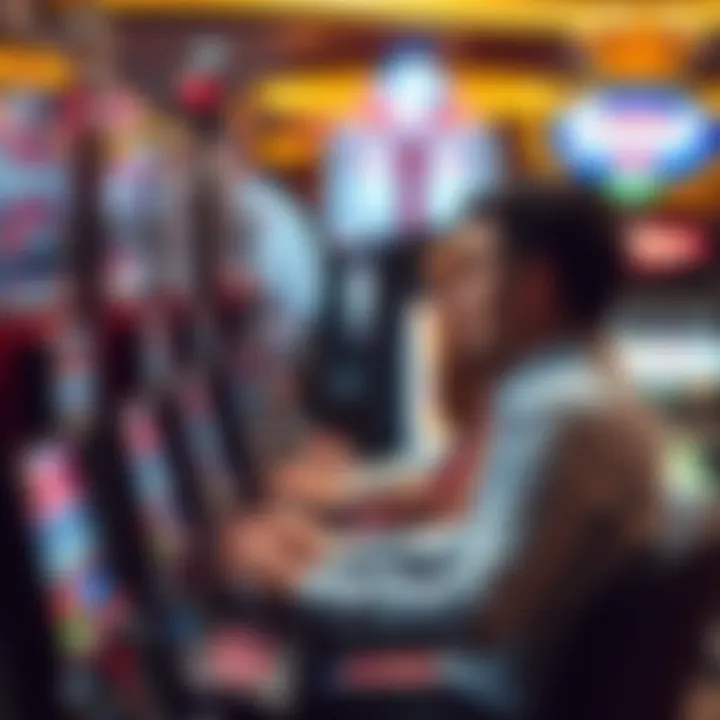 Illustration of a player's strategy while engaging with a slot machine
