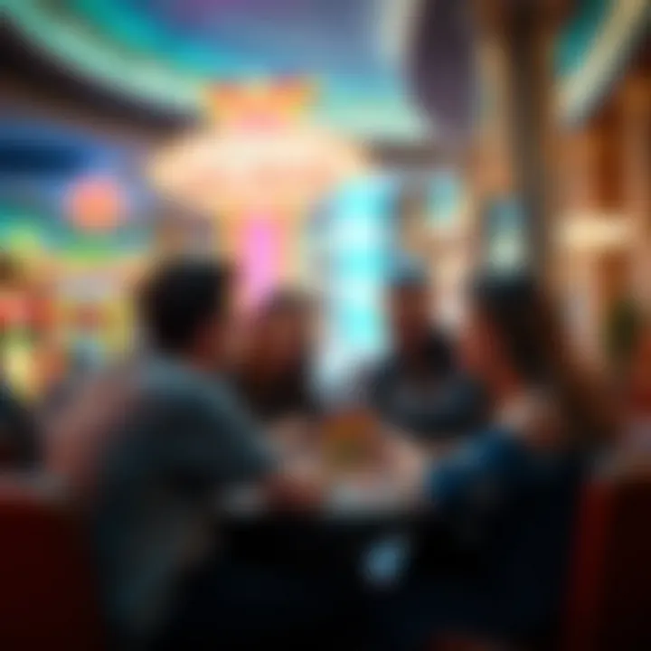 Group of friends enjoying a stay at a Las Vegas hotel