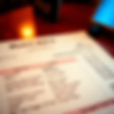 Close-up of hotel bill showing various fees