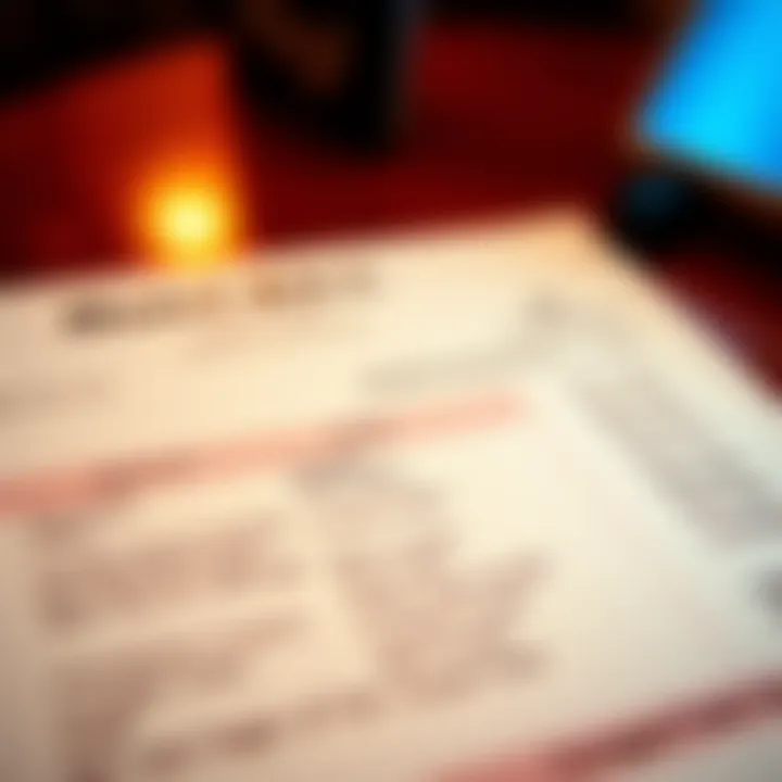 Close-up of hotel bill showing various fees