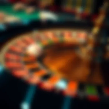 The Dynamics of Roulette A roulette wheel in motion with a focus on the spinning ball