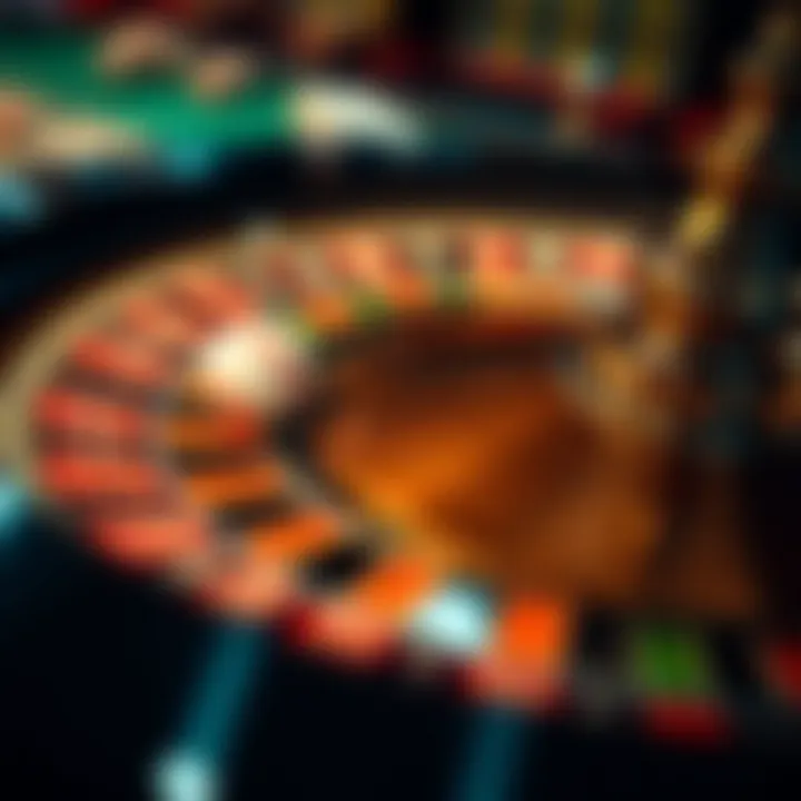 The Dynamics of Roulette A roulette wheel in motion with a focus on the spinning ball