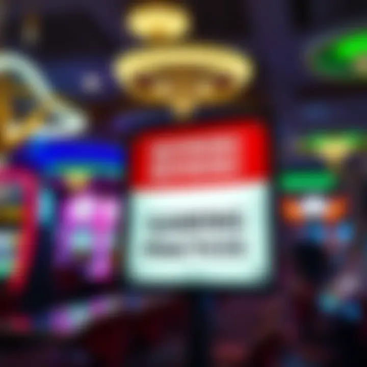 Promoting Responsible Gaming Practices A responsible gaming sign in a casino environment