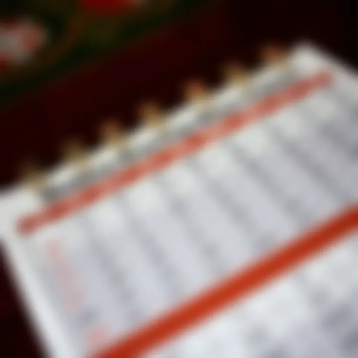 Lottery Drawing Days Calendar Calendar showing lottery draw dates