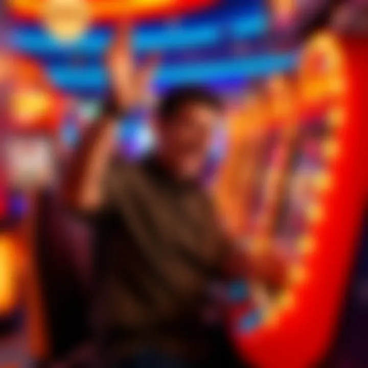 Winning with Bonus Codes Illustration of a player excitedly spinning a slot machine after applying a bonus code
