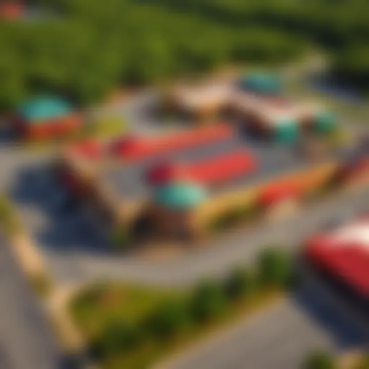 Aerial View of Victoryland Casino Aerial view of Victoryland Casino showcasing its vibrant exterior and surrounding landscape