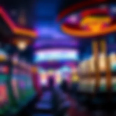 Inside Victoryland Casino: Gaming Experience Interior of Victoryland Casino featuring gaming machines and vibrant lighting