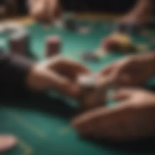 Casino chips stacked on a gaming table