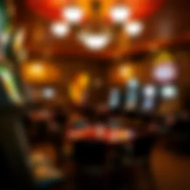 A cozy corner of the casino highlighting the rustic decor and inviting atmosphere